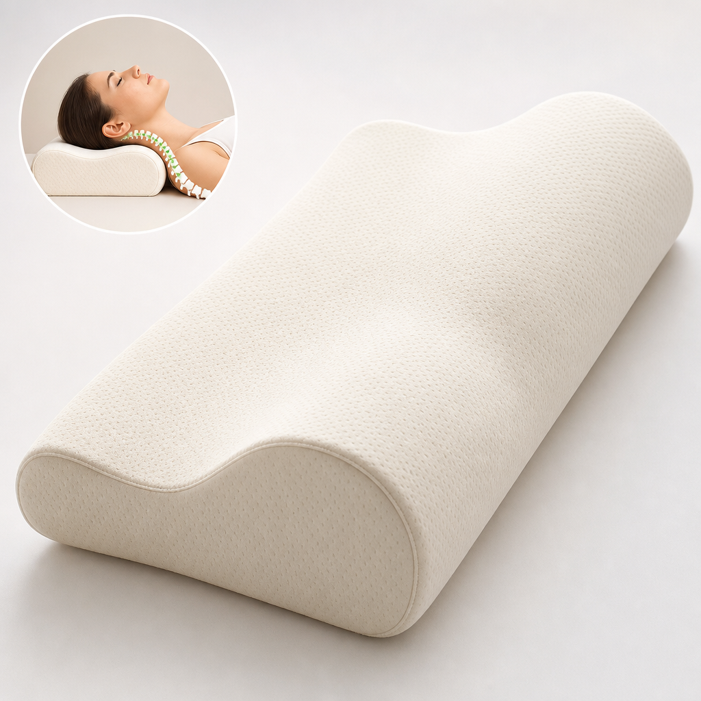 travesseiro cervical ortopédico de espuma de memória para alívio da dor cervical